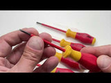 Felo 91396198 VDE Insulated No. 9 Slotted/Phillips Screwdriver Set, 6 Pieces