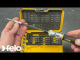 Felo 06072006 Ergonic K Handle Ratcheting Screwdriver Box Set, 20 Pieces