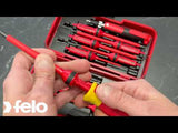 Felo 06391316 XL-Strongbox E-smart VDE Industry, Slotted/Phillips/Pozidriv/Plus-Minus, 13 Pieces