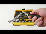 Felo 05781906 R-GO Box Sockets, Ergonic Ratchet, Metric - 19pc