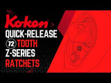 Koken 2726ZB-3/8(L160) - 3/8" Sq Drive Ratchet Handle 72 teeth Flex Head 160mm Length Z-series