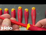 Felo 41391093 Set of dielectric screwdrivers SL/PH/PZ/Tx E-Slim Ergonic on a steel stand, 10 pcs