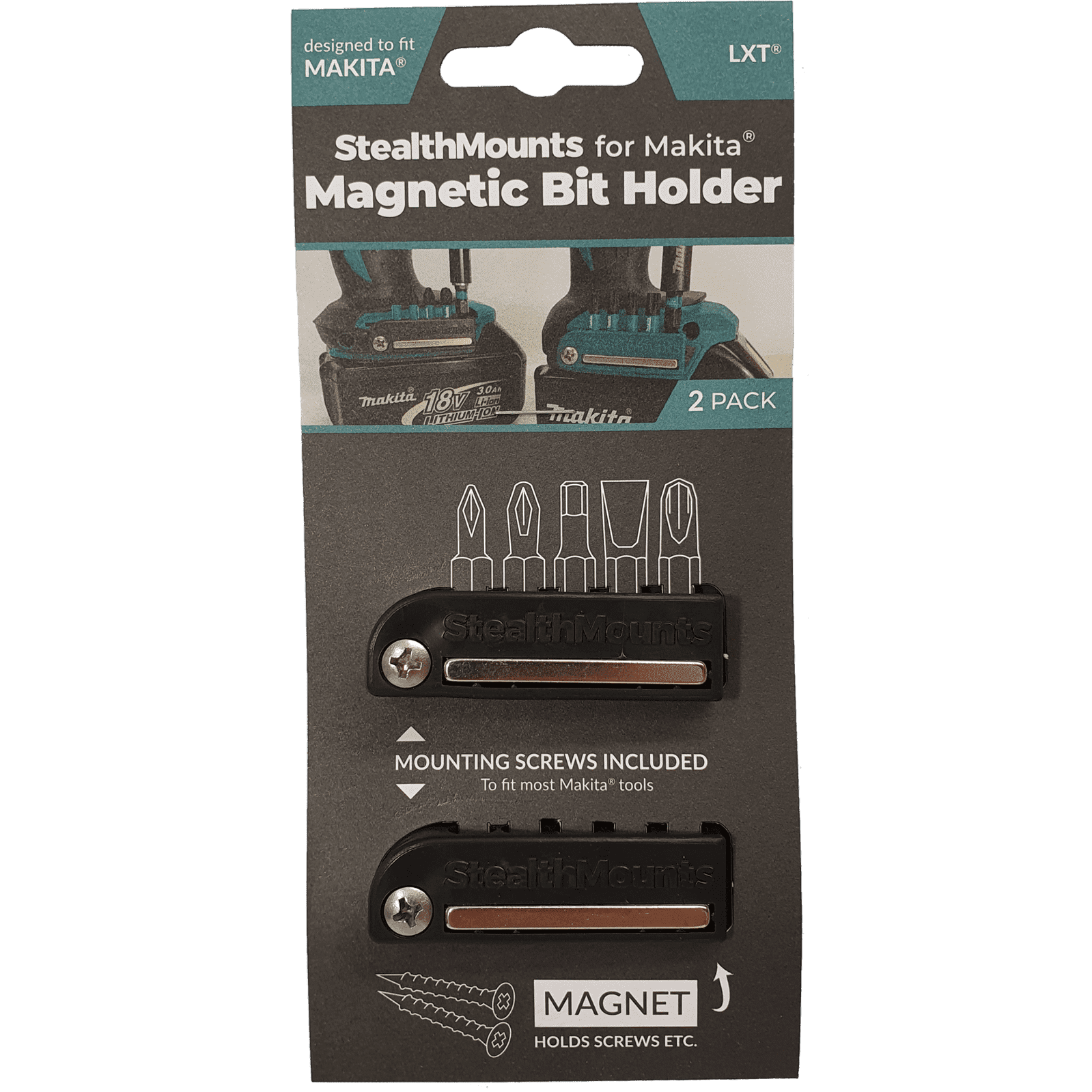 filosofisk Sukkerrør ramme StealthMounts Magnetic Bit Holder for Makita LXT, CXT and XGT Tools –  Kaizen Cases and Inserts