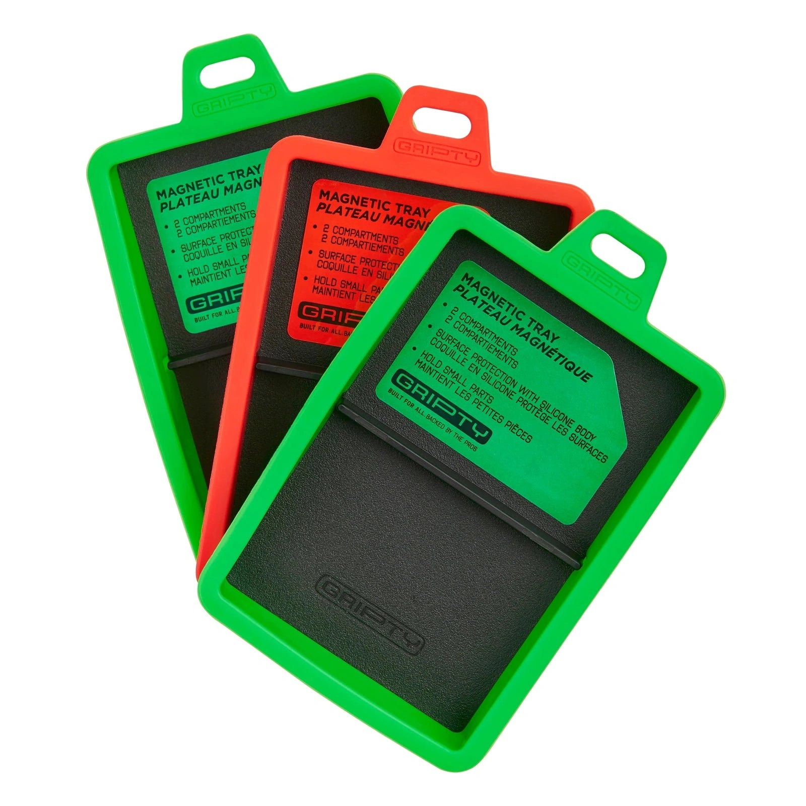 GRIPTY SILICONE DIVIDED MAGNETIC PARTS TRAYS