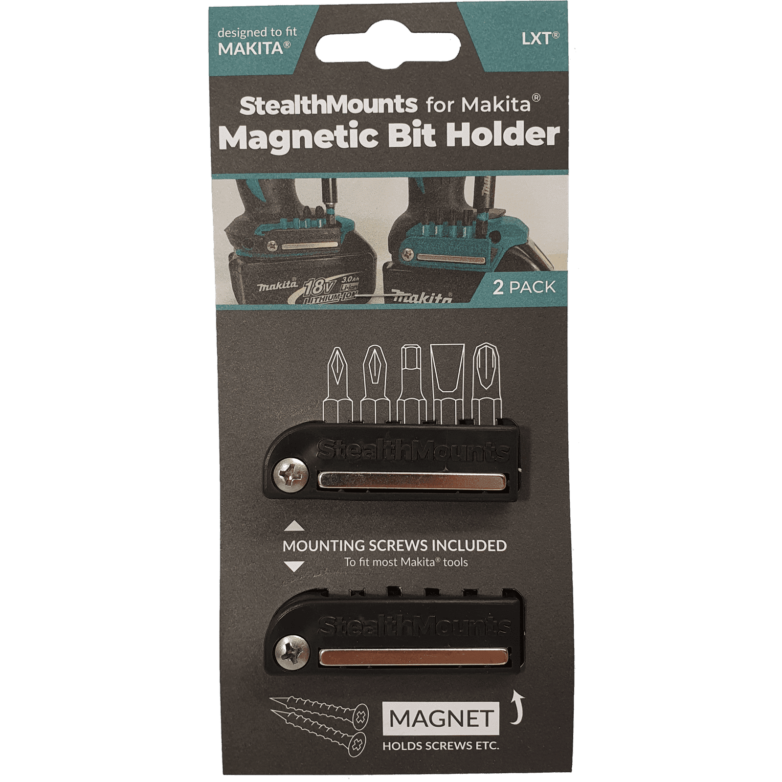 StealthMounts Magnetic Bit Holder for Makita LXT, CXT and XGT Tools
